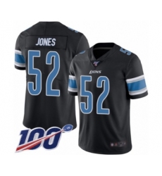 Men's Detroit Lions #52 Christian Jones Limited Black Rush Vapor Untouchable 100th Season Football Jersey