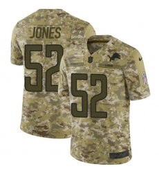 Youth Nike Detroit Lions #52 Christian Jones Limited Camo 2018 Salute to Service NFL Jersey