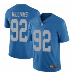 Men's Nike Detroit Lions #92 Sylvester Williams Blue Alternate Vapor Untouchable Limited Player NFL Jersey
