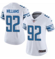 Women's Nike Detroit Lions #92 Sylvester Williams White Vapor Untouchable Limited Player NFL Jersey