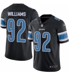 Youth Nike Detroit Lions #92 Sylvester Williams Limited Black Rush Vapor Untouchable NFL Jersey