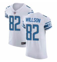 Men's Nike Detroit Lions #82 Luke Willson White Vapor Untouchable Elite Player NFL Jersey