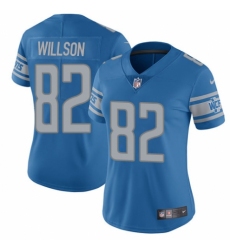 Women's Nike Detroit Lions #82 Luke Willson Blue Team Color Vapor Untouchable Elite Player NFL Jersey