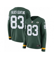 Women's Nike Green Bay Packers #83 Marquez Valdes-Scantling Limited Green Therma Long Sleeve NFL Jersey