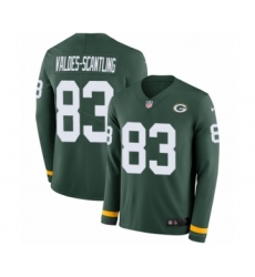 Youth Nike Green Bay Packers #83 Marquez Valdes-Scantling Limited Green Therma Long Sleeve NFL Jersey