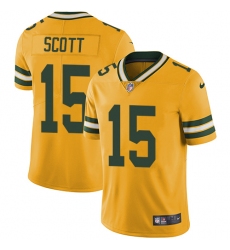 Men's Nike Green Bay Packers #15 JK Scott Limited Gold Rush Vapor Untouchable NFL Jersey