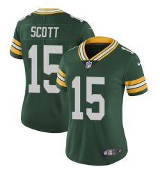 Women's Nike Green Bay Packers #15 JK Scott Green Team Color Vapor Untouchable Limited Player NFL Jersey