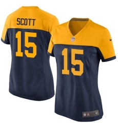 Women's Nike Green Bay Packers #15 JK Scott Limited Navy Blue Alternate NFL Jersey