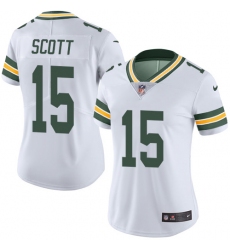 Women's Nike Green Bay Packers #15 JK Scott White Vapor Untouchable Limited Player NFL Jersey