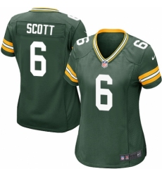 Women's Nike Green Bay Packers #6 JK Scott Game Green Team Color NFL Jersey
