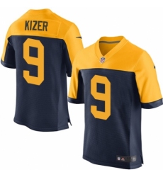 Men's Nike Green Bay Packers #9 DeShone Kizer Elite Navy Blue Alternate NFL Jersey
