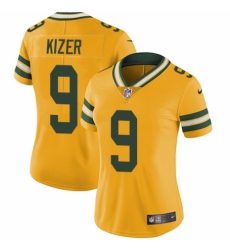 Women's Nike Green Bay Packers #9 DeShone Kizer Limited Gold Rush Vapor Untouchable NFL Jersey