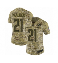 Women's Detroit Lions #21 Tracy Walker Limited Camo 2018 Salute to Service Football Jersey