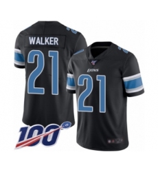 Youth Detroit Lions #21 Tracy Walker Limited Black Rush Vapor Untouchable 100th Season Football Jersey