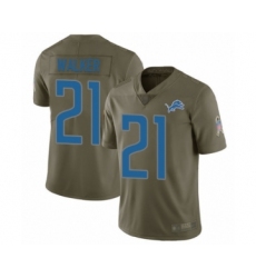 Youth Detroit Lions #21 Tracy Walker Limited Olive 2017 Salute to Service Football Jersey