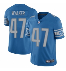 Youth Nike Detroit Lions #47 Tracy Walker Blue Team Color Vapor Untouchable Limited Player NFL Jersey