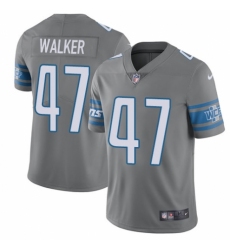 Youth Nike Detroit Lions #47 Tracy Walker Limited Steel Rush Vapor Untouchable NFL Jersey