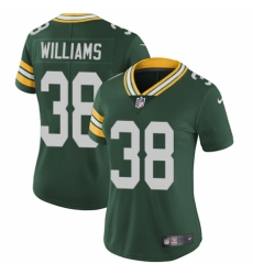 Women's Nike Green Bay Packers #38 Tramon Williams Green Team Color Vapor Untouchable Limited Player NFL Jersey