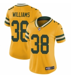 Women's Nike Green Bay Packers #38 Tramon Williams Limited Gold Rush Vapor Untouchable NFL Jersey