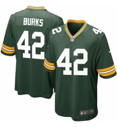 Men's Nike Green Bay Packers #42 Oren Burks Game Green Team Color NFL Jersey