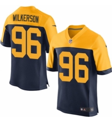 Men's Nike Green Bay Packers #96 Muhammad Wilkerson Elite Navy Blue Alternate NFL Jersey