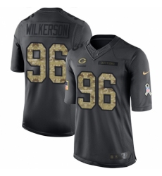 Men's Nike Green Bay Packers #96 Muhammad Wilkerson Limited Black 2016 Salute to Service NFL Jersey