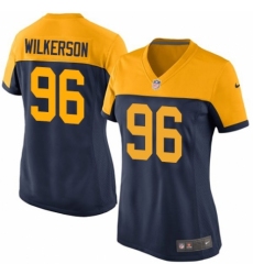 Women's Nike Green Bay Packers #96 Muhammad Wilkerson Navy Blue Alternate Vapor Untouchable Elite Player NFL Jersey