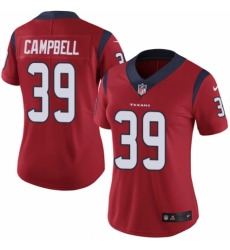 Women's Nike Houston Texans #39 Ibraheim Campbell Red Alternate Vapor Untouchable Limited Player NFL Jersey