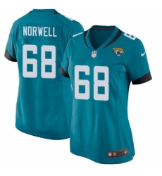 Women's Nike Jacksonville Jaguars #68 Andrew Norwell Game Black Alternate NFL Jersey