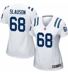 Women's Nike Indianapolis Colts #68 Matt Slauson White Vapor Untouchable Elite Player NFL Jersey