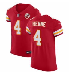 Men's Nike Kansas City Chiefs #4 Chad Henne Red Team Color Vapor Untouchable Elite Player NFL Jersey