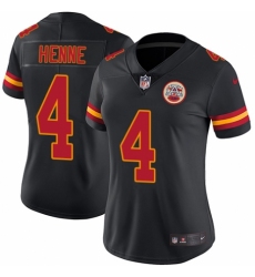 Women's Nike Kansas City Chiefs #4 Chad Henne Limited Black Rush Vapor Untouchable NFL Jersey