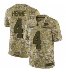 Youth Nike Kansas City Chiefs #4 Chad Henne Limited Camo 2018 Salute to Service NFL Jersey