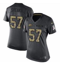 Women's Nike Kansas City Chiefs #57 Breeland Speaks Limited Black 2016 Salute to Service NFL Jersey