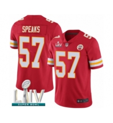 Youth Kansas City Chiefs #57 Breeland Speaks Red Team Color Vapor Untouchable Limited Player Super Bowl LIV Bound Football Jersey