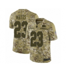 Men's Kansas City Chiefs #23 Armani Watts Limited Camo 2018 Salute to Service Football Jersey