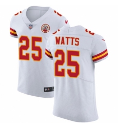 Men's Nike Kansas City Chiefs #25 Armani Watts White Vapor Untouchable Elite Player NFL Jersey
