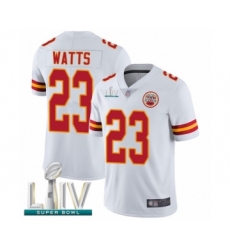 Youth Kansas City Chiefs #23 Armani Watts White Vapor Untouchable Limited Player Super Bowl LIV Bound Football Jersey