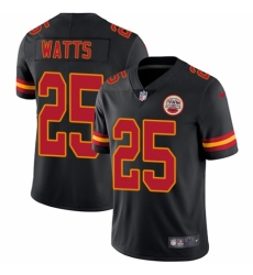 Youth Nike Kansas City Chiefs #25 Armani Watts Limited Black Rush Vapor Untouchable NFL Jersey