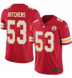 Men's Nike Kansas City Chiefs #53 Anthony Hitchens Red Team Color Vapor Untouchable Limited Player NFL Jersey