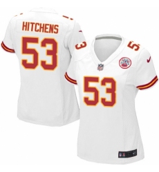 Women's Nike Kansas City Chiefs #53 Anthony Hitchens Game White NFL Jersey