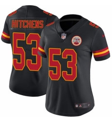 Women's Nike Kansas City Chiefs #53 Anthony Hitchens Limited Black Rush Vapor Untouchable NFL Jersey