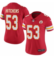 Women's Nike Kansas City Chiefs #53 Anthony Hitchens Red Team Color Vapor Untouchable Limited Player NFL Jersey