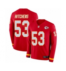 Youth Nike Kansas City Chiefs #53 Anthony Hitchens Limited Red Therma Long Sleeve NFL Jersey