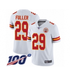 Men's Kansas City Chiefs #29 Kendall Fuller White Vapor Untouchable Limited Player 100th Season Football Jersey
