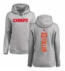 NFL Women's Nike Kansas City Chiefs #23 Kendall Fuller Ash Backer Pullover Hoodie