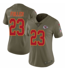 Women's Nike Kansas City Chiefs #23 Kendall Fuller Limited Olive 2017 Salute to Service NFL Jersey