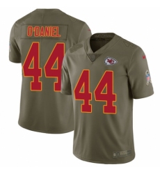 Men's Nike Kansas City Chiefs #44 Dorian O'Daniel Limited Olive 2017 Salute to Service NFL Jersey