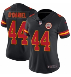 Women's Nike Kansas City Chiefs #44 Dorian O'Daniel Limited Black Rush Vapor Untouchable NFL Jersey
