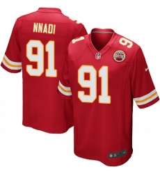 Men's Nike Kansas City Chiefs #91 Derrick Nnadi Game Red Team Color NFL Jersey